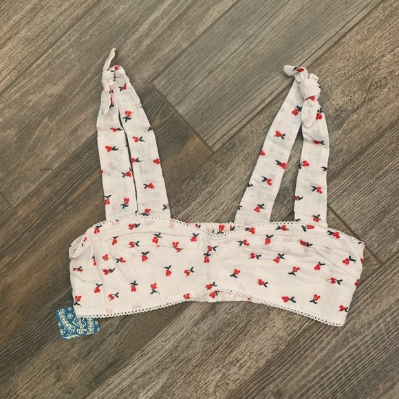 NWT $48 Intimately Free People Britt Bralette M Medium Soft Bra Pin Up Style - Picture 7 of 12